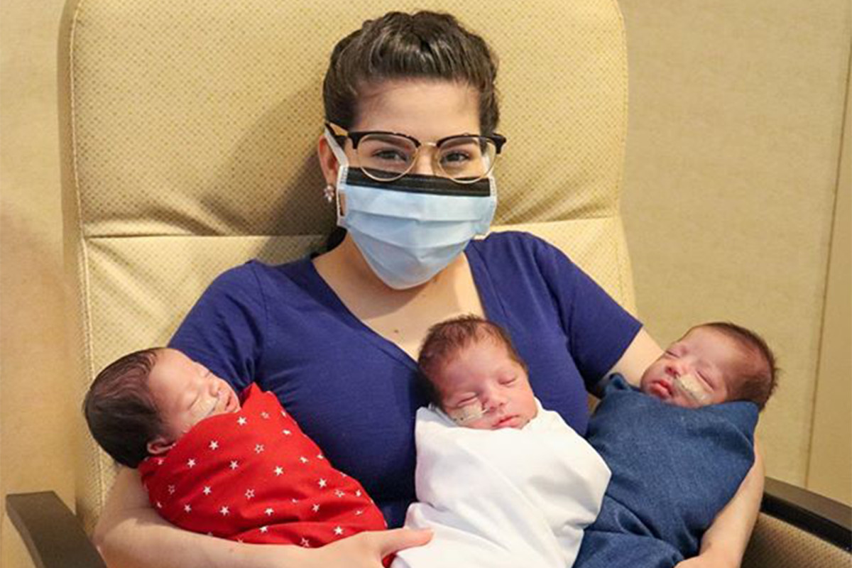Texas woman beats coronavirus — then delivers healthy
triplets 1