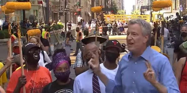 De Blasio cancels major NYC events through September but
will allow massive BLM protests 1
