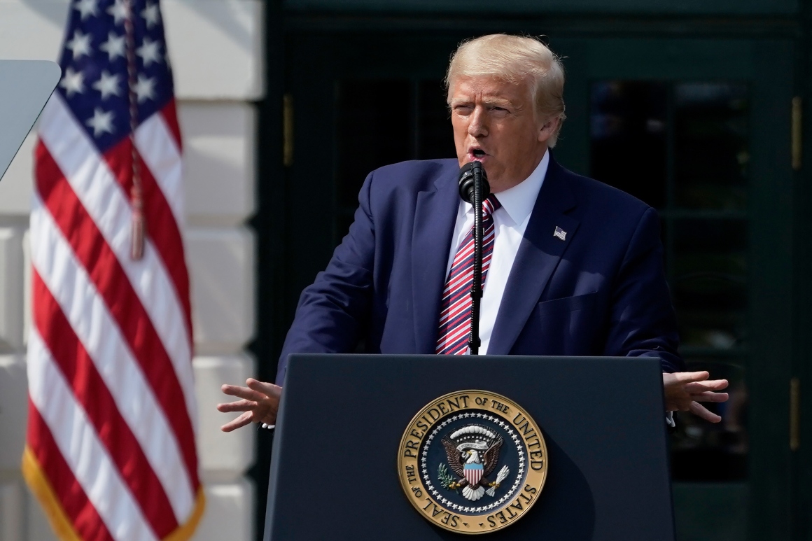 Trump doubles down on threats to defense, coronavirus relief
bills 1