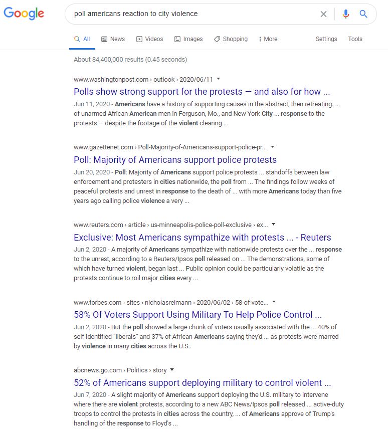 Why Aren't the Media Polling and Reporting In Depth On The
Riots? 1