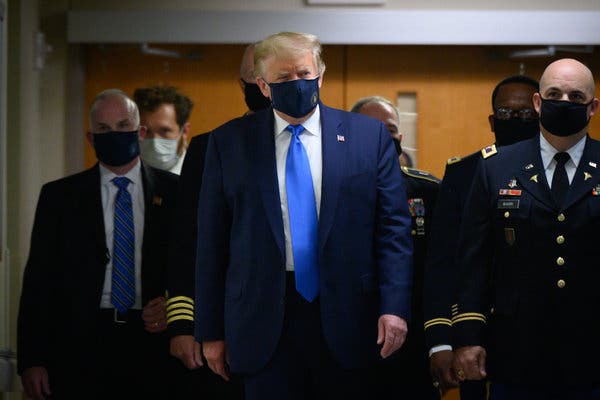 Live Coronavirus News: Trump Wears Mask Publicly for First
Time 1