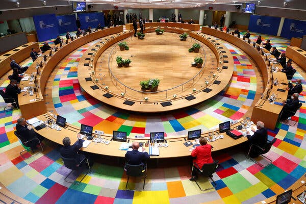 European Union Leaders Meet to Discuss Coronavirus Recovery
Plan 1