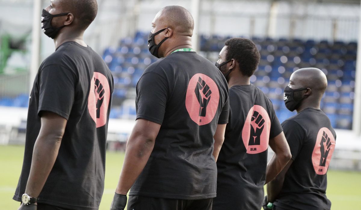 Black Players for Change lead protest at MLS is Back
tourney 1