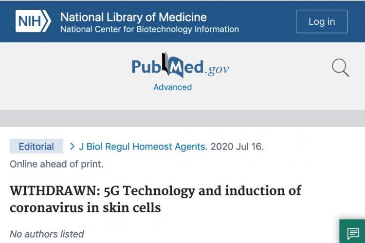 NIH Website Removes Study That Confirmed 5G Ties To
Coronavirus After Reports Pointed To It 1