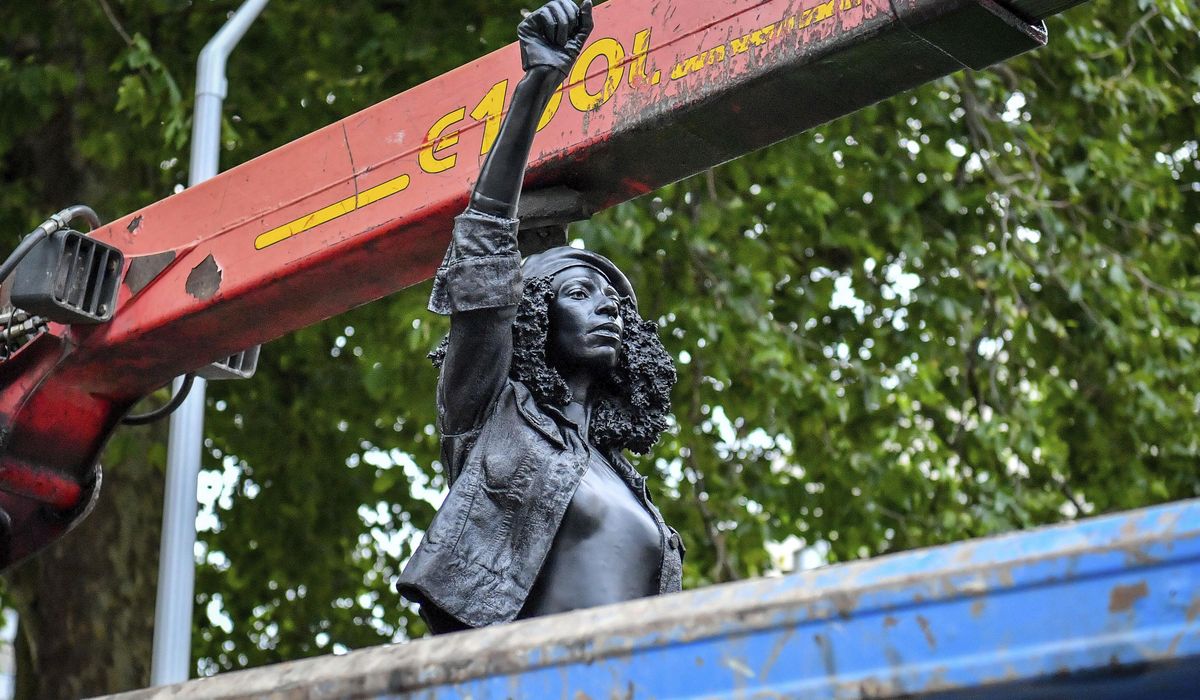 Statue of Black UK protester removed from plinth in
Bristol 1