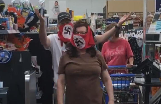 Swastika masks worn at my hometown Walmart 1