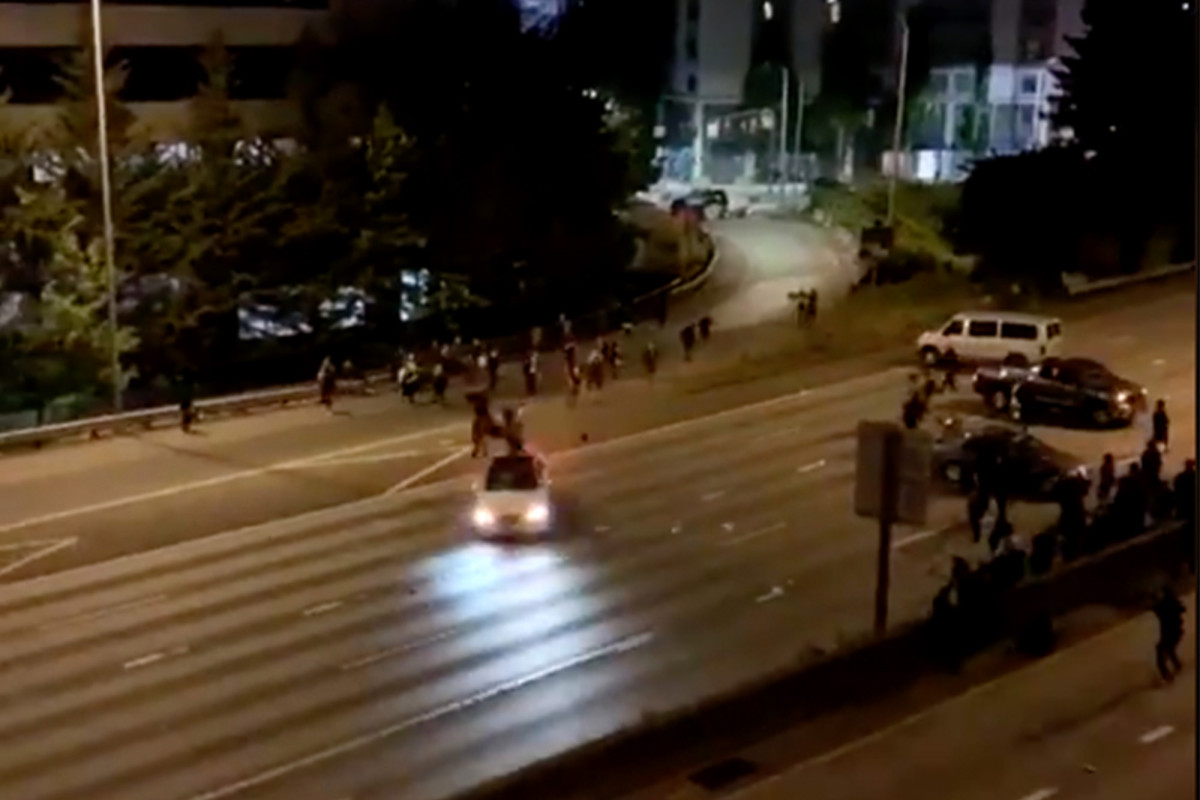 VIDEO: Driver plows into Seattle protesters, leaving two
seriously hurt 1