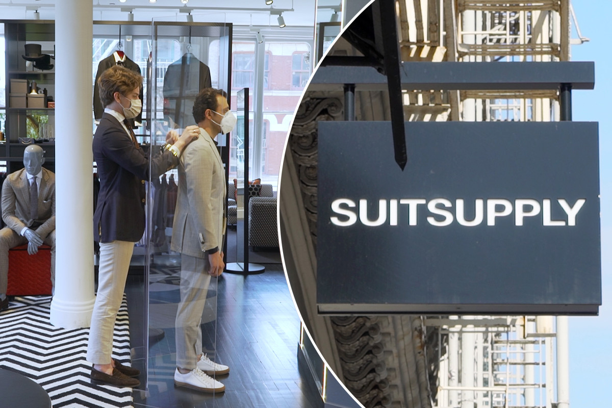 Suitsupply is fit to reopen with plexi-screen
tailoring 1