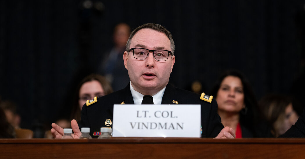 Army Officer Who Clashed With Trump Vows to Speak Out on
Security Issues 1