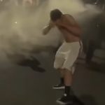 Video: Shirtless Portland Protester Tries to Charge Police,
Gets Drenched in Pepper Spray 18