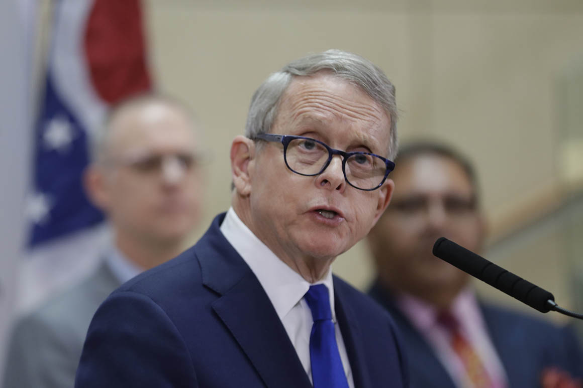 Ohio Gov. Mike DeWine tests positive for coronavirus hours
before Trump visit 1