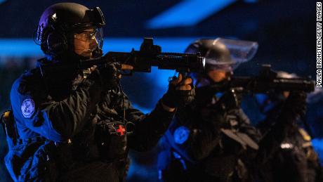 Portland police have made at least 500 arrests during
nightly protests since May 29 1