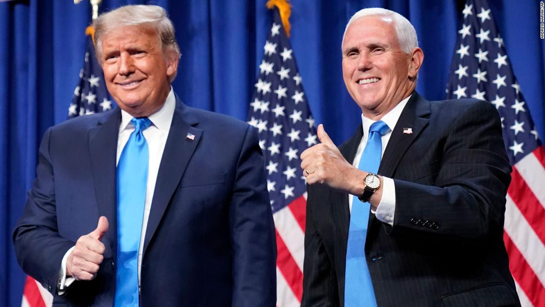 The vice president will push Trump's 'law and order' message
at the GOP convention tonight as sports stars make a historic
protest against police brutality 1