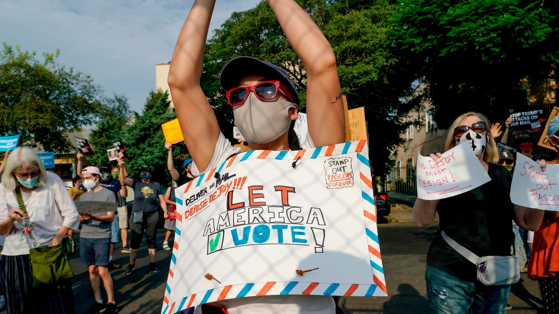 Protesters Gather At USPS Locations Nationwide To ‘Save The
Post Office’ 1