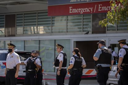 Chicago police respond to 10 shootings in about 3 hours
Sunday, including 3 homicides and an attack that left 2 officers
seriously wounded 1