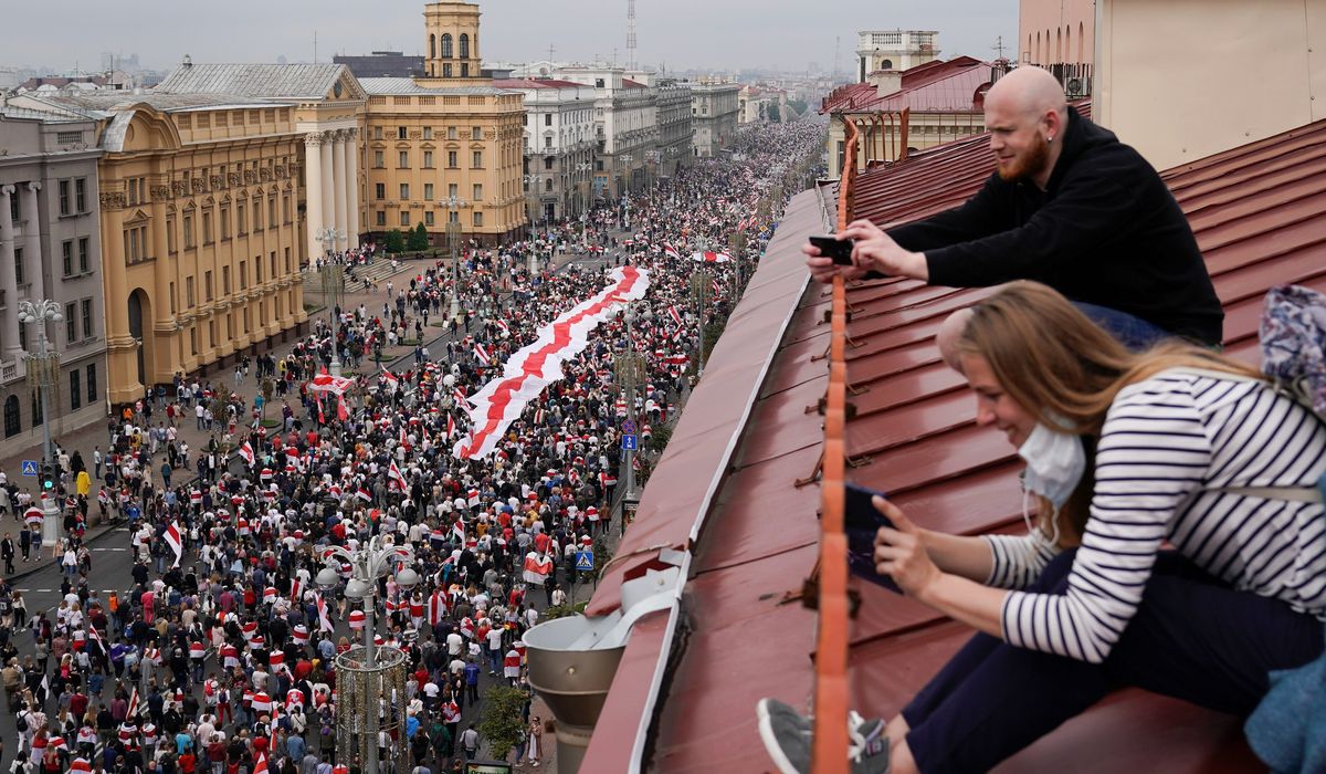 Protesters in Belarus gather to call for Alexander
Lukashenko to step down as president 1