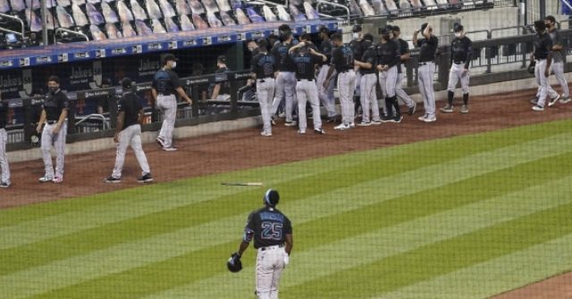 Mets, Marlins Walk Off Field in Social Injustice
Protest 1
