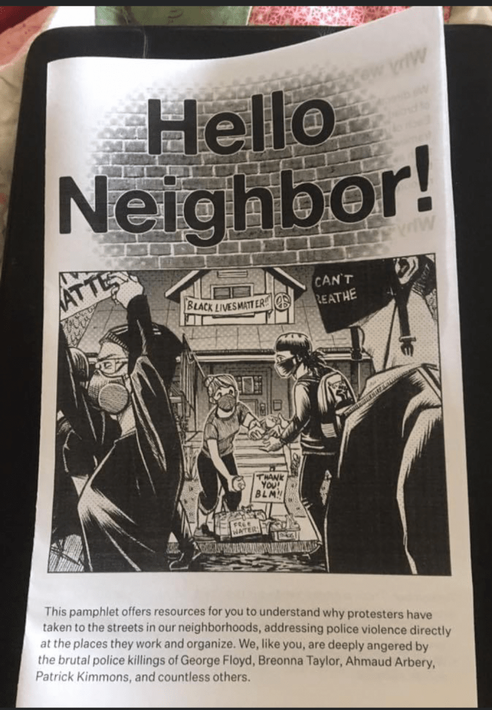 Confirmed: Rioters leaving Nazi-style propaganda pamphlets
in neighborhoods after waking up residents in middle of the
night 1