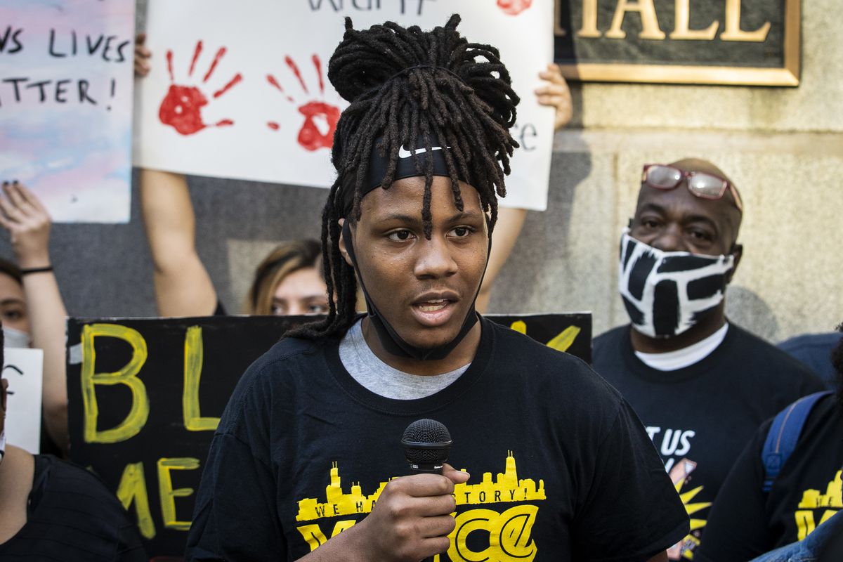 Mather High School — attended by slain activist Caleb Reed —
votes to remove police officers from school 1