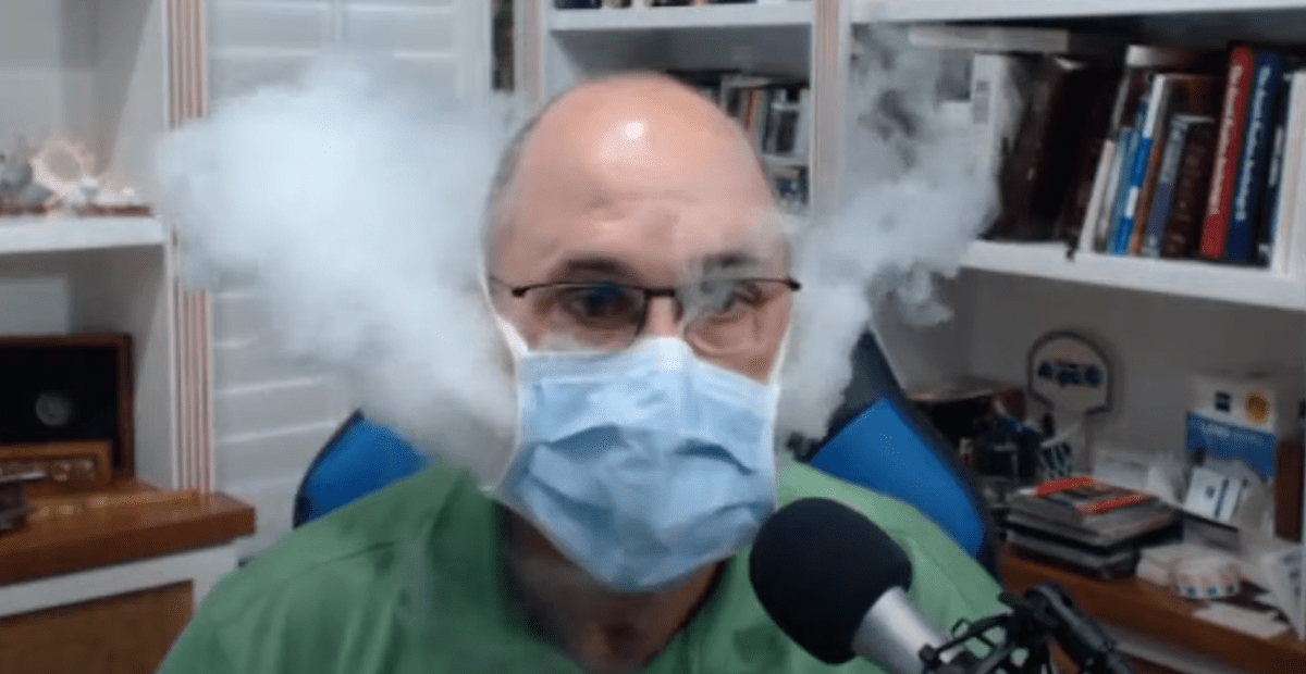 VIDEO: Doctor Vapes Through Face Masks, Shows Thick Clouds
Escape Through Sides, Bottom, and Top 1