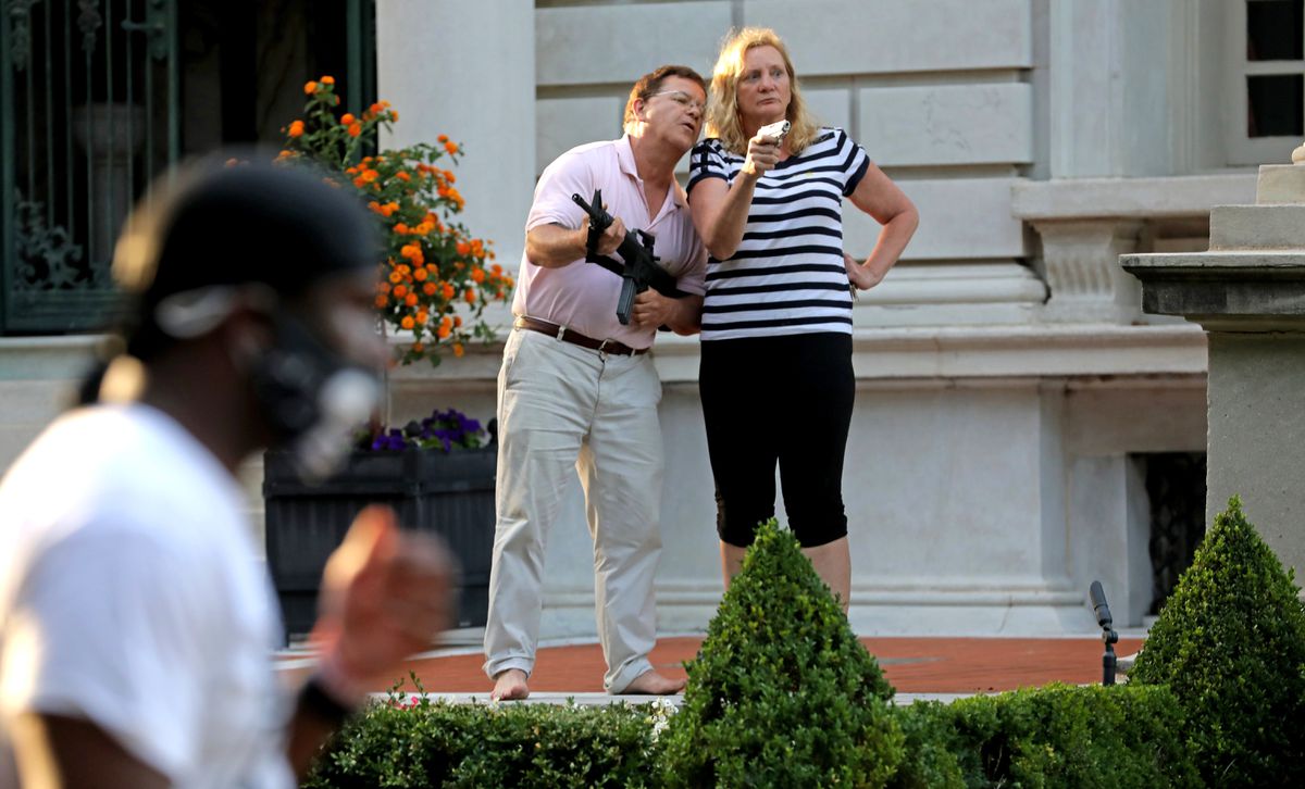 The couple from St. Louis who waved guns at protesters will
be at RNC 1