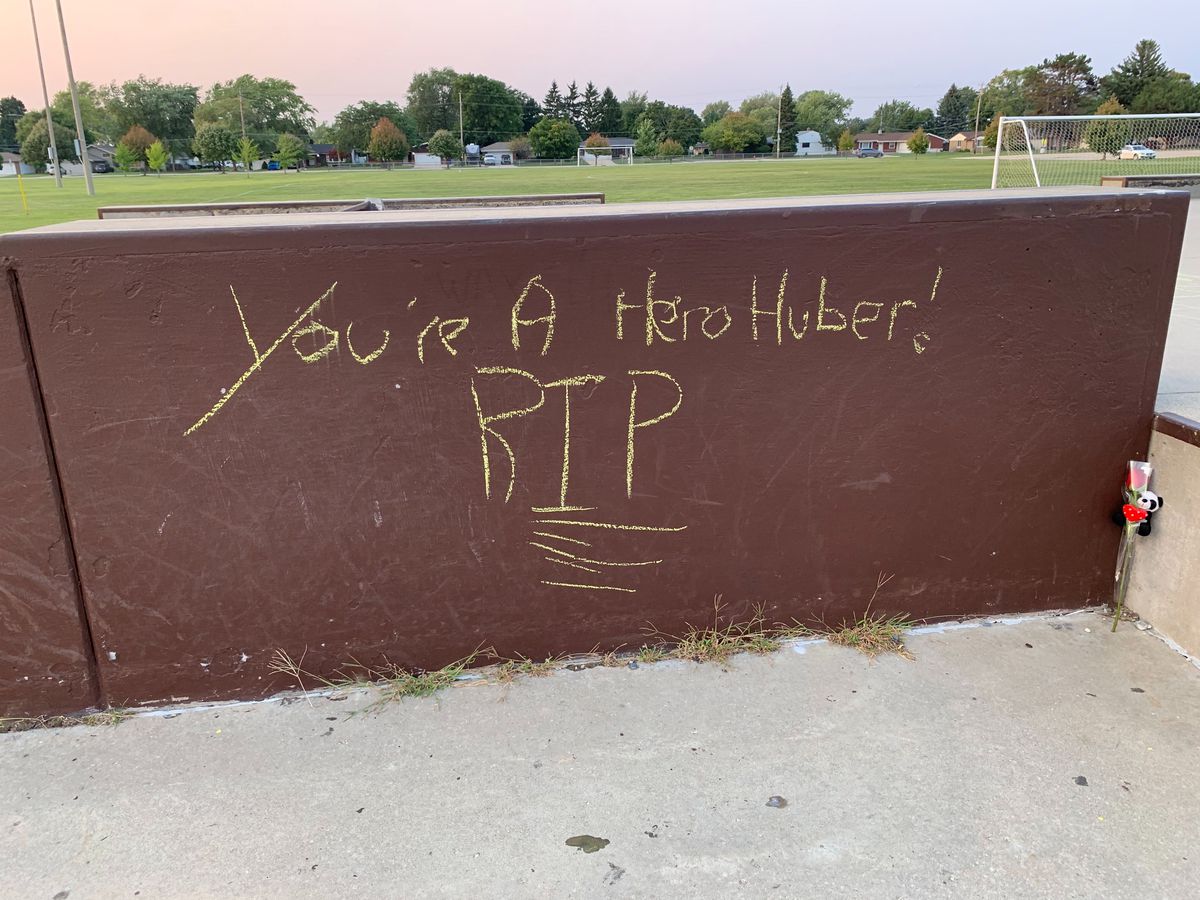 Skateboarders pay tribute to Anthony Huber, protester
fatally shot in Kenosha overnight 1