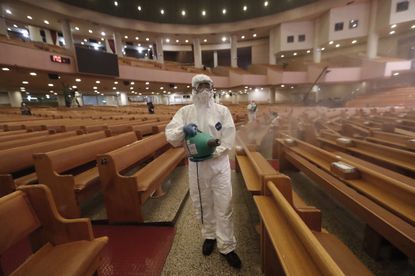 S. Korea orders strict coronavirus restrictions amid spike
in new cases 1 S. Korea orders strict coronavirus restrictions amid spike
in new cases 1