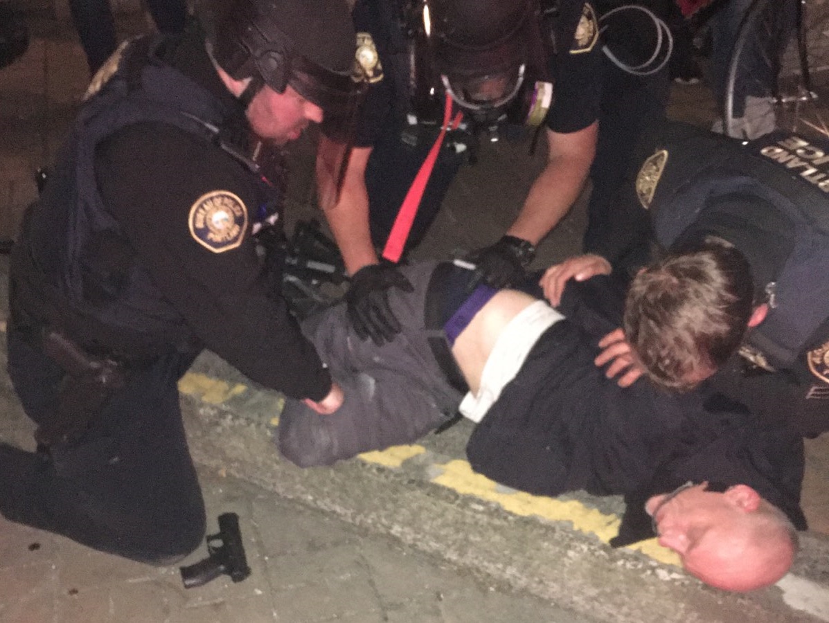 Report: Portland Shooting Suspect '100% Antifa'; Cited,
Released on Weapons Charge in July Riot 1