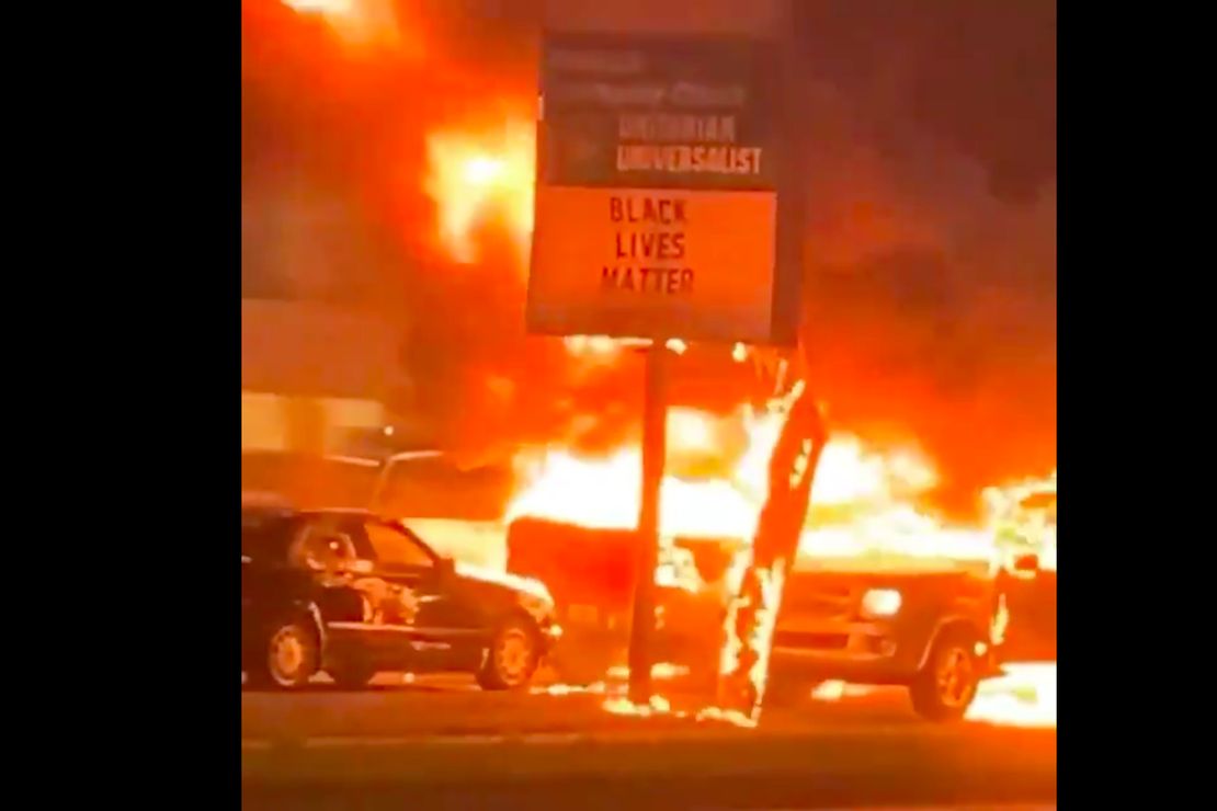 Tragic Irony: BLM Rioters Torch Church With 'Black Lives
Matter' Sign Out Front 1