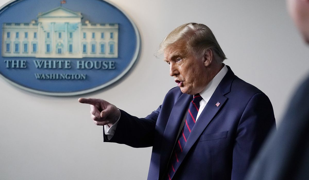 Trump lauds FDA emergency approval of convalescent plasma as
coronavirus treatments 1