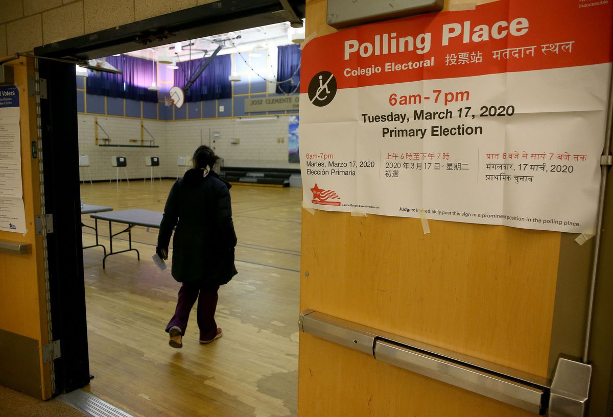 ‘We’re in uncharted waters:’ Illinois counties rush to
finalize early voting sites amid looming election deadlines,
COVID-19 concerns 1 ‘We’re in uncharted waters:’ Illinois counties rush to
finalize early voting sites amid looming election deadlines,
COVID-19 concerns 1