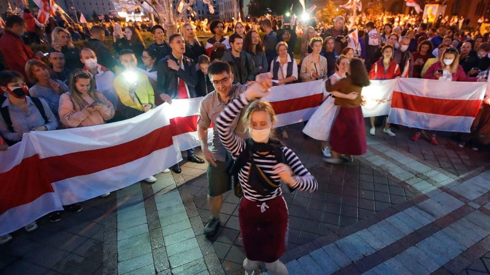Belarus turns up pressure on protesters, detains over
50 1