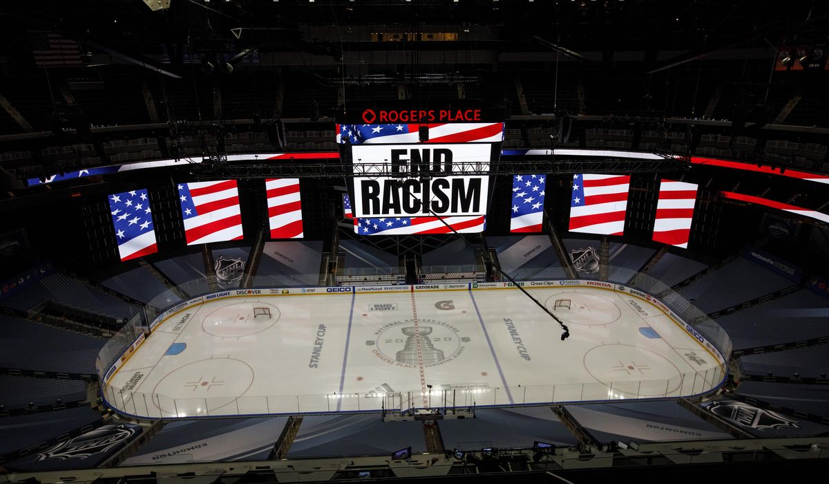 NHL players discuss options for racial injustice
protests 1