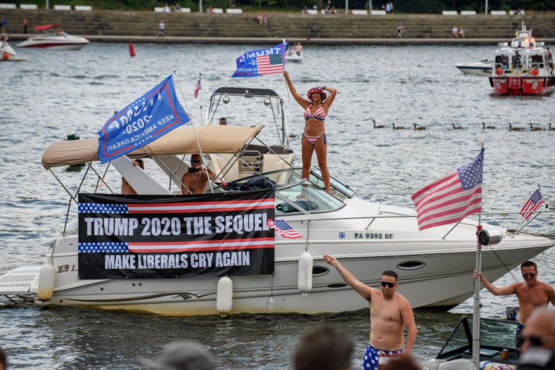 Trump Supporters and BLM Protesters Face Off During North
Dakota Boat Parade 1
