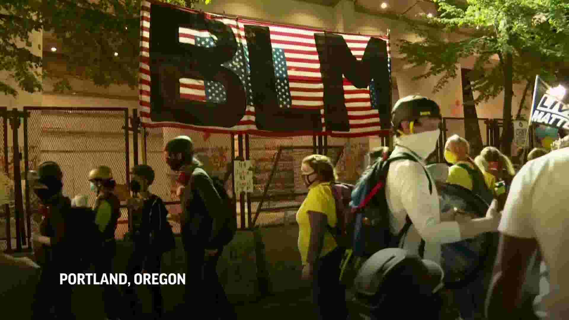 Hundreds peacefully protested in Portland 1