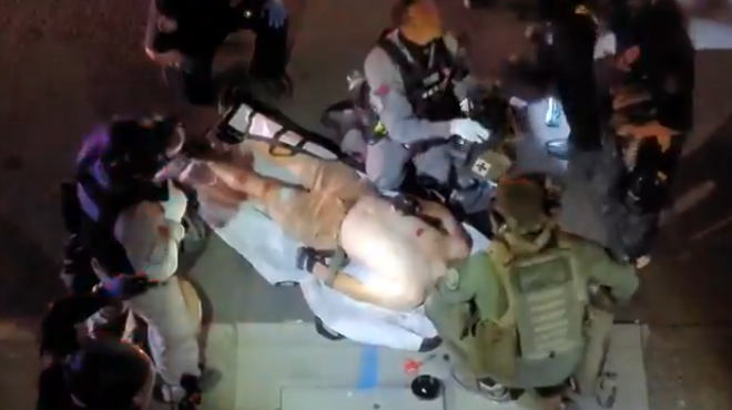 Man Shot Dead In Portland Amid Violent Protests; 'Camouflage
Gear With Thin Blue Line Patch' Found Next To Body 1