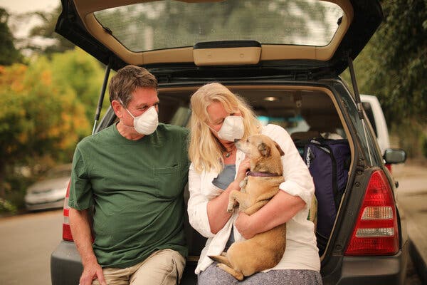 As Wildfires Rage, Californians Fear the Coronavirus at
Shelters 1