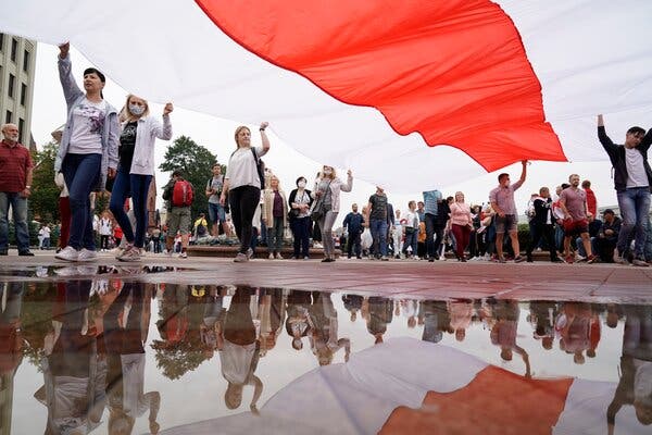 ‘We Just Want Him to Leave’: Protests Persist Against
Belarus’s Leader 1