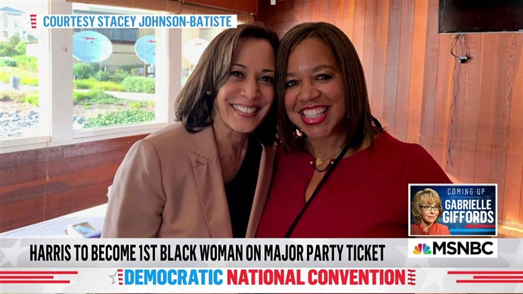 Harris makes surprise appearance to open DNC, talks up
voting rights 1