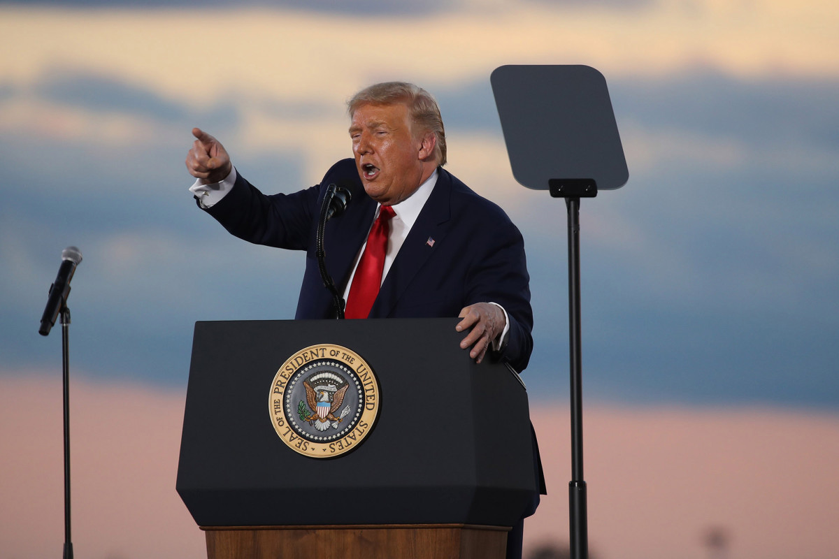 Trump lashes out at Biden for blaming police more than
protesters for unrest 1