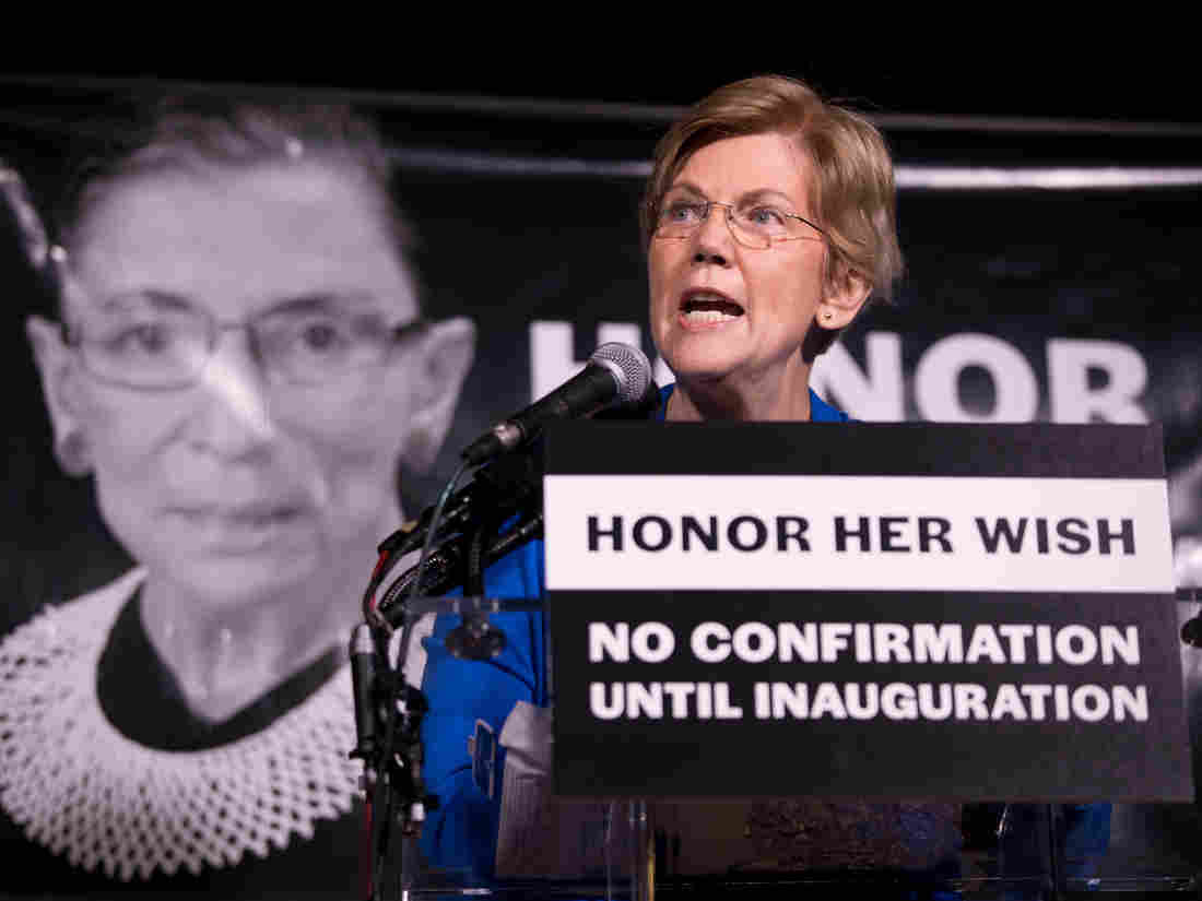 Ginsburg Vigil Draws Tears, Protests Against
McConnell 1