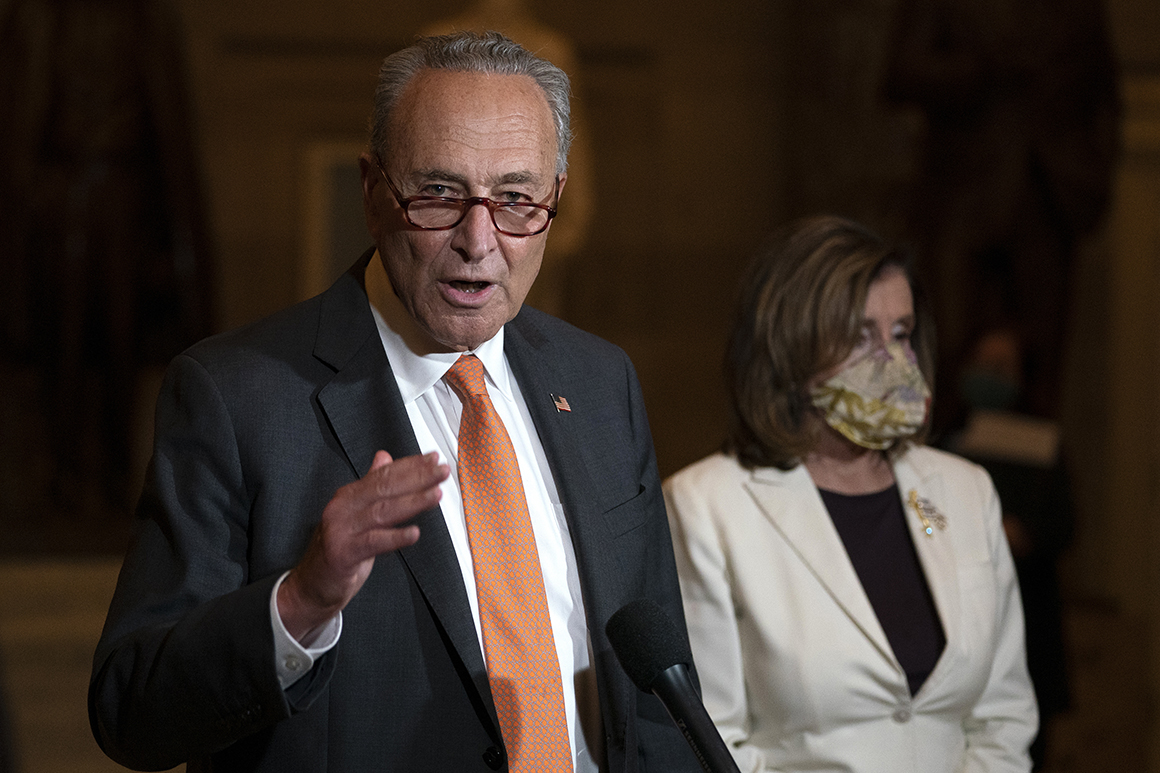 Schumer rips 'emaciated' Republican coronavirus relief
plan 1