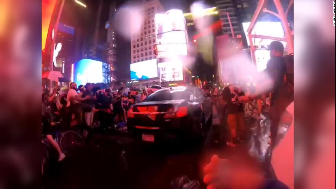 NYPD investigating car that plowed into a group of BLM
protesters in Times Square 1