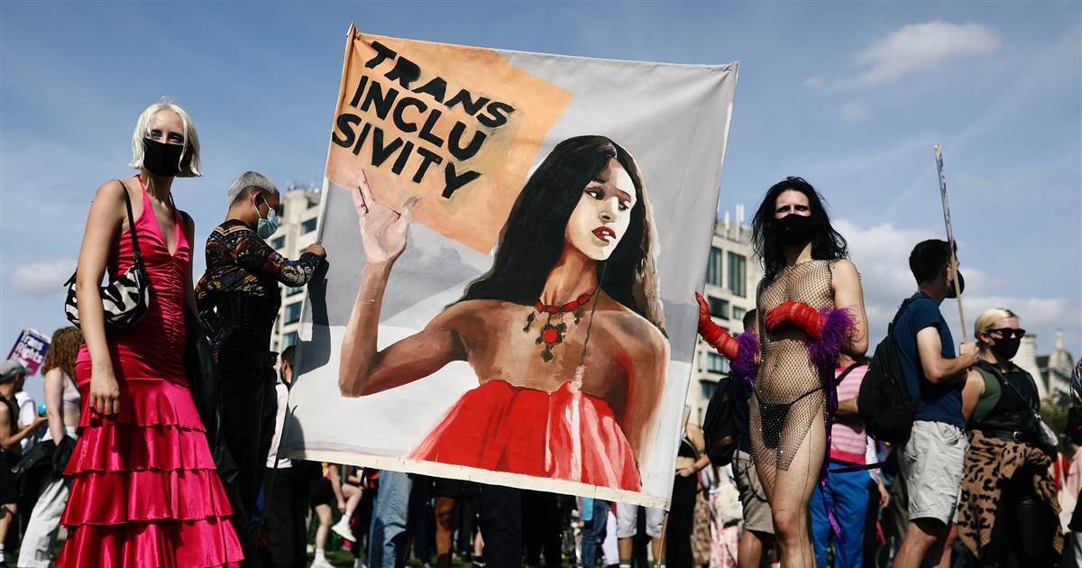 Protesters march in second London Trans+ Pride 1