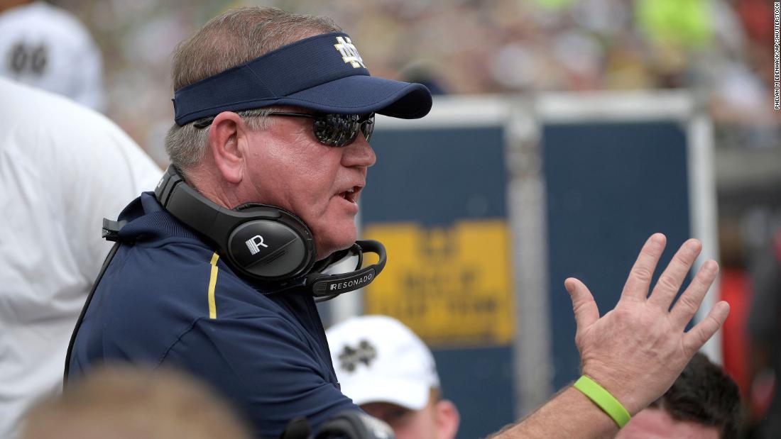 Notre Dame head coach says Covid-19 'spread like wildfire'
on his team 1