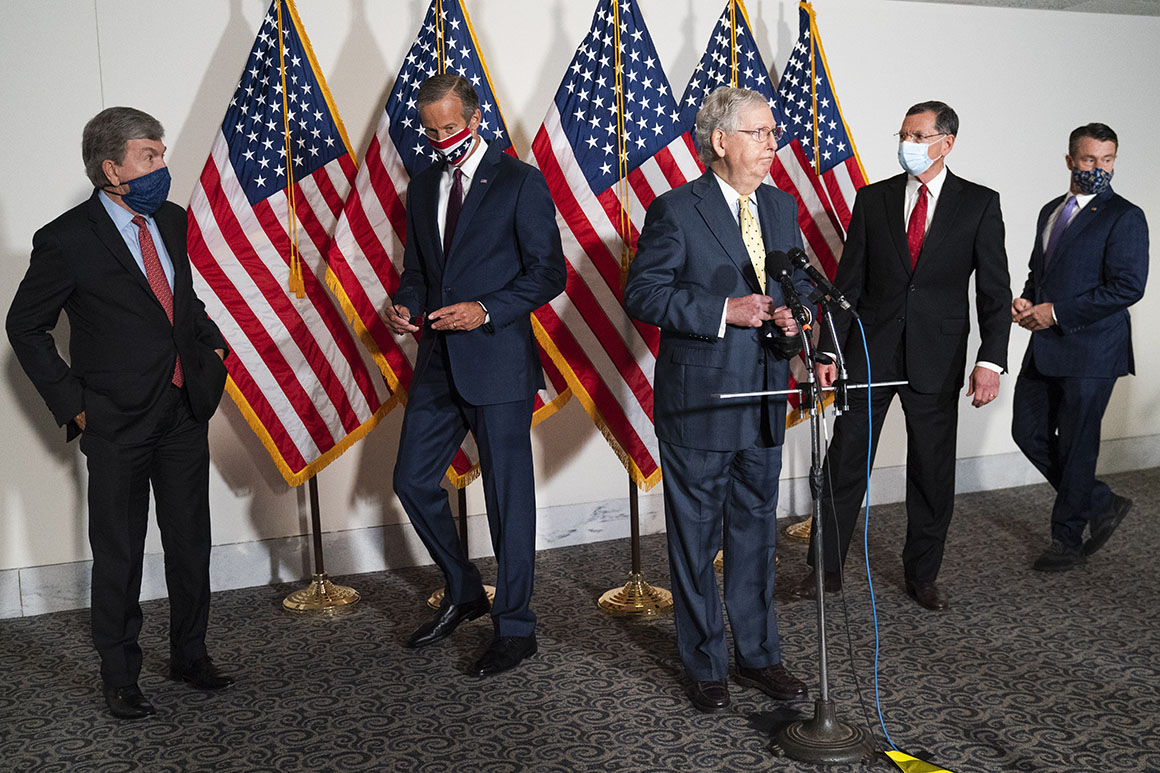 Senate Republicans shrug off Trump’s call for larger
Covid-19 relief measure 1