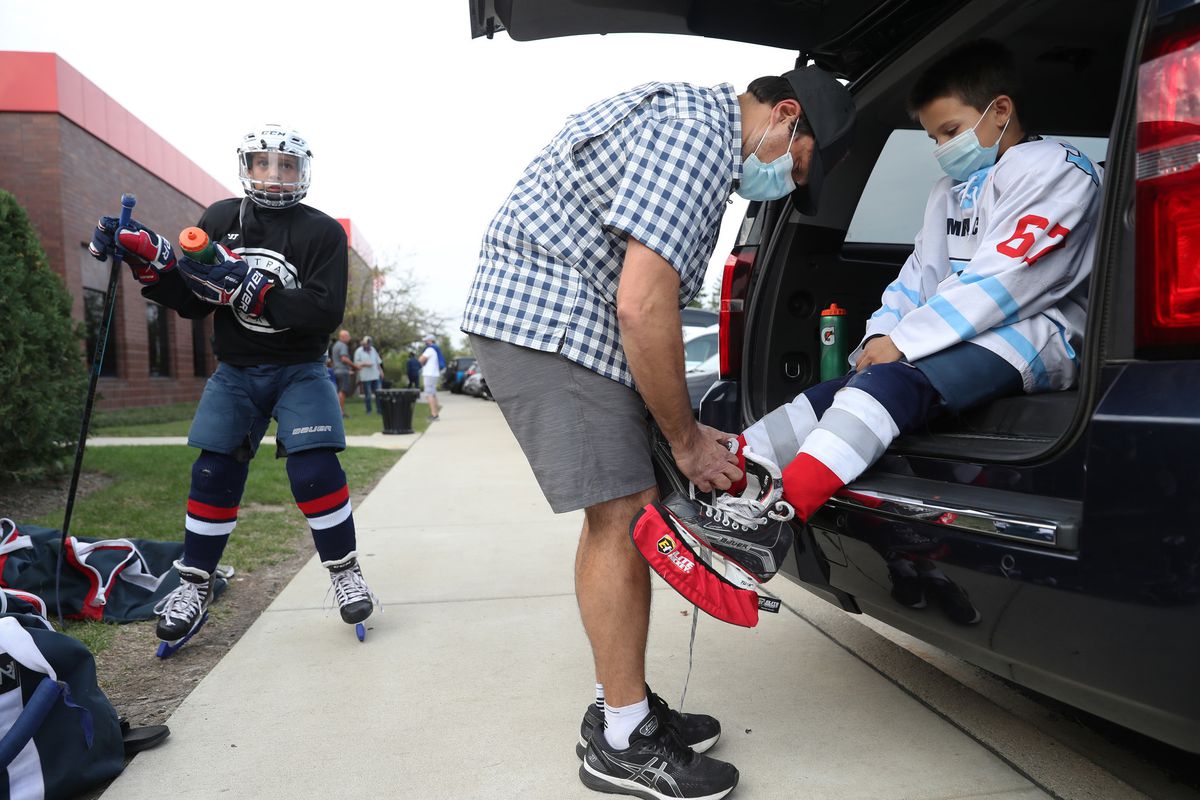 Youth hockey in Illinois has been frozen by COVID-19
restrictions. Some parents say it’s time for a thaw. 1 Youth hockey in Illinois has been frozen by COVID-19
restrictions. Some parents say it’s time for a thaw. 1