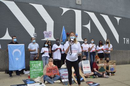 Models, Uighur activists protests outside studio at start of
New York Fashion Week 1 Models, Uighur activists protests outside studio at start of
New York Fashion Week 1