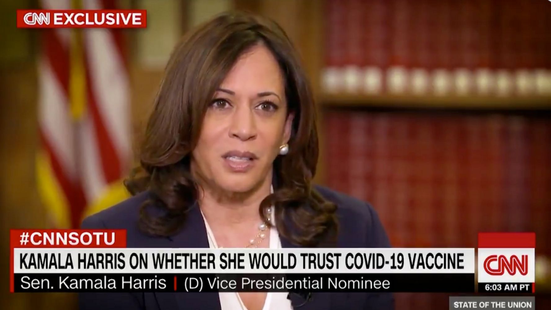 Kamala Harris Says She Wouldn’t Trust Trump’s Word Alone On
Coronavirus Vaccine 1