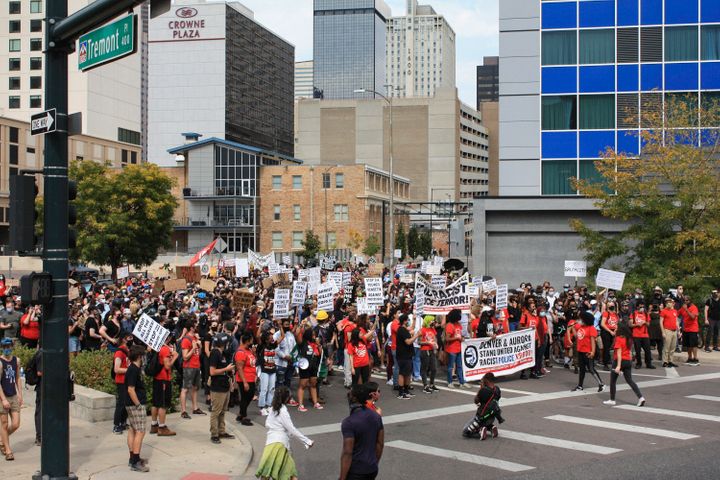 Hundreds Protest Felony Charges Against Denver Anti-Racism
Leaders 1